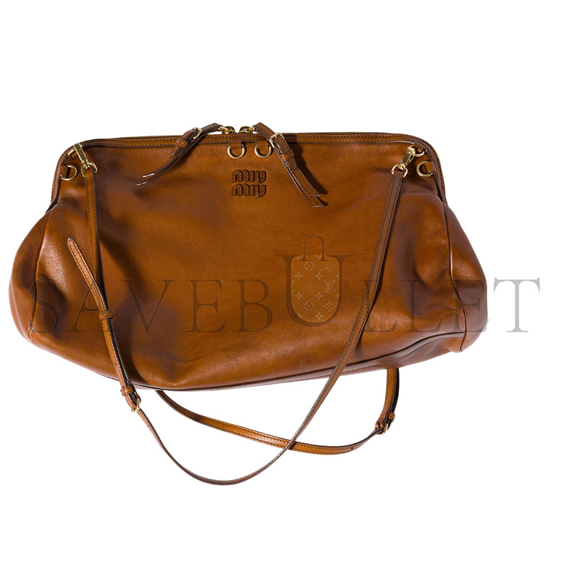 MIU MIU CAPRICE LEATHER CLUTCH 5BF133 (38*21*11cm)